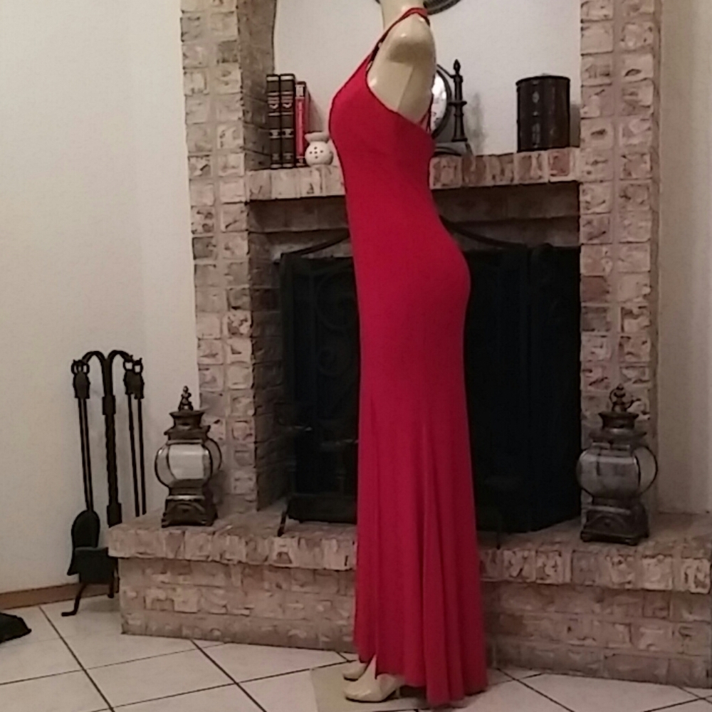 Jump Apparel Halter Top Prom Dress - Picture 2 of 8